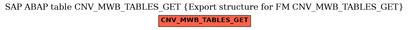 E-R Diagram for table CNV_MWB_TABLES_GET (Export structure for FM CNV_MWB_TABLES_GET)