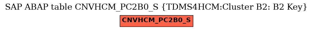 E-R Diagram for table CNVHCM_PC2B0_S (TDMS4HCM:Cluster B2: B2 Key)