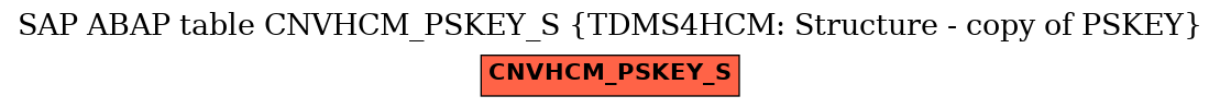 E-R Diagram for table CNVHCM_PSKEY_S (TDMS4HCM: Structure - copy of PSKEY)