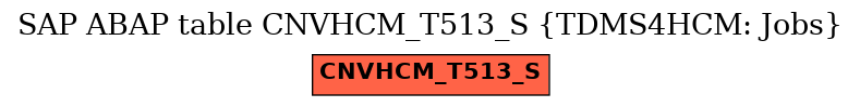 E-R Diagram for table CNVHCM_T513_S (TDMS4HCM: Jobs)