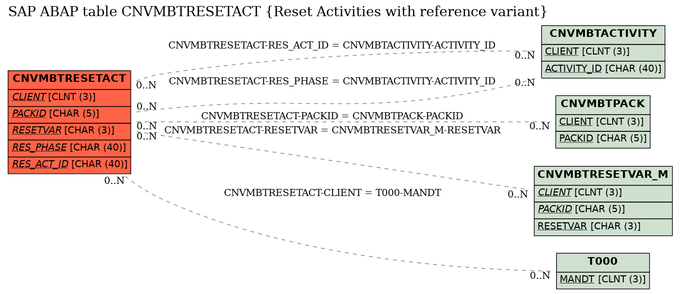 E-R Diagram for table CNVMBTRESETACT (Reset Activities with reference variant)