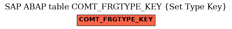 E-R Diagram for table COMT_FRGTYPE_KEY (Set Type Key)