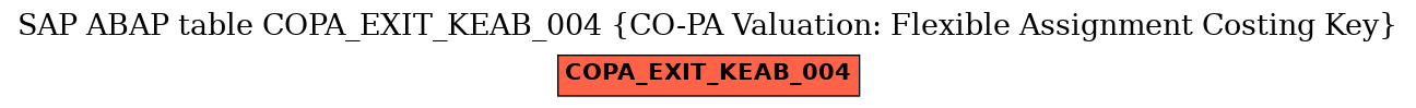 E-R Diagram for table COPA_EXIT_KEAB_004 (CO-PA Valuation: Flexible Assignment Costing Key)