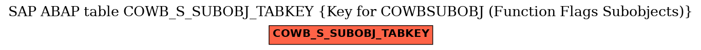 E-R Diagram for table COWB_S_SUBOBJ_TABKEY (Key for COWBSUBOBJ (Function Flags Subobjects))