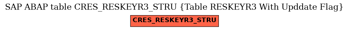 E-R Diagram for table CRES_RESKEYR3_STRU (Table RESKEYR3 With Upddate Flag)