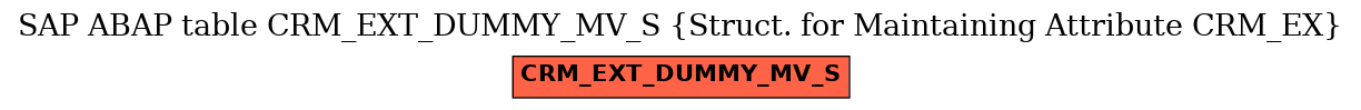 E-R Diagram for table CRM_EXT_DUMMY_MV_S (Struct. for Maintaining Attribute CRM_EX)