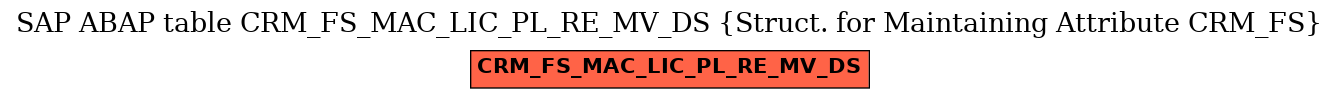 E-R Diagram for table CRM_FS_MAC_LIC_PL_RE_MV_DS (Struct. for Maintaining Attribute CRM_FS)