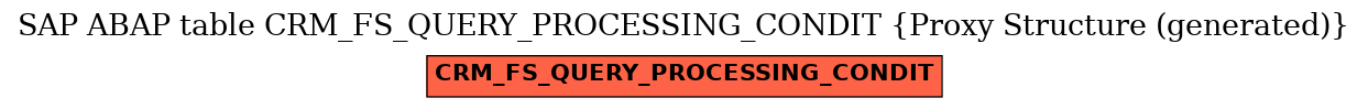 E-R Diagram for table CRM_FS_QUERY_PROCESSING_CONDIT (Proxy Structure (generated))