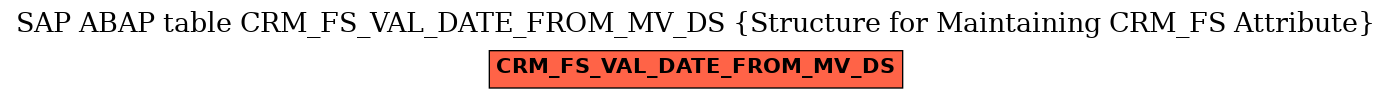 E-R Diagram for table CRM_FS_VAL_DATE_FROM_MV_DS (Structure for Maintaining CRM_FS Attribute)