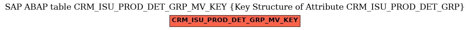 E-R Diagram for table CRM_ISU_PROD_DET_GRP_MV_KEY (Key Structure of Attribute CRM_ISU_PROD_DET_GRP)