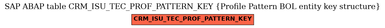 E-R Diagram for table CRM_ISU_TEC_PROF_PATTERN_KEY (Profile Pattern BOL entity key structure)