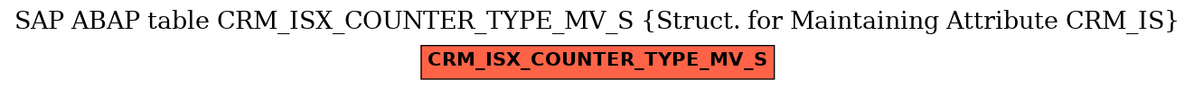 E-R Diagram for table CRM_ISX_COUNTER_TYPE_MV_S (Struct. for Maintaining Attribute CRM_IS)