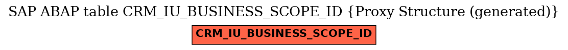 E-R Diagram for table CRM_IU_BUSINESS_SCOPE_ID (Proxy Structure (generated))