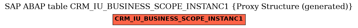 E-R Diagram for table CRM_IU_BUSINESS_SCOPE_INSTANC1 (Proxy Structure (generated))