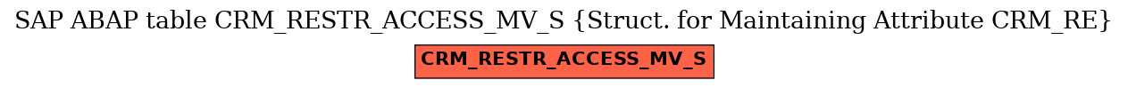 E-R Diagram for table CRM_RESTR_ACCESS_MV_S (Struct. for Maintaining Attribute CRM_RE)
