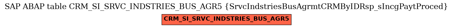 E-R Diagram for table CRM_SI_SRVC_INDSTRIES_BUS_AGR5 (SrvcIndstriesBusAgrmtCRMByIDRsp_sIncgPaytProced)