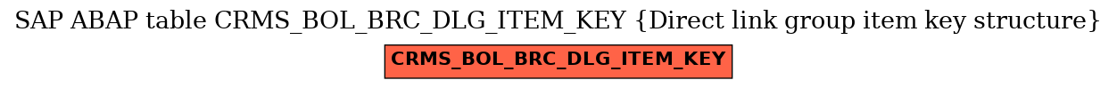 E-R Diagram for table CRMS_BOL_BRC_DLG_ITEM_KEY (Direct link group item key structure)