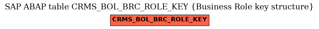 E-R Diagram for table CRMS_BOL_BRC_ROLE_KEY (Business Role key structure)