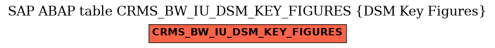 E-R Diagram for table CRMS_BW_IU_DSM_KEY_FIGURES (DSM Key Figures)