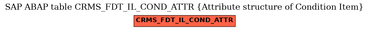 E-R Diagram for table CRMS_FDT_IL_COND_ATTR (Attribute structure of Condition Item)