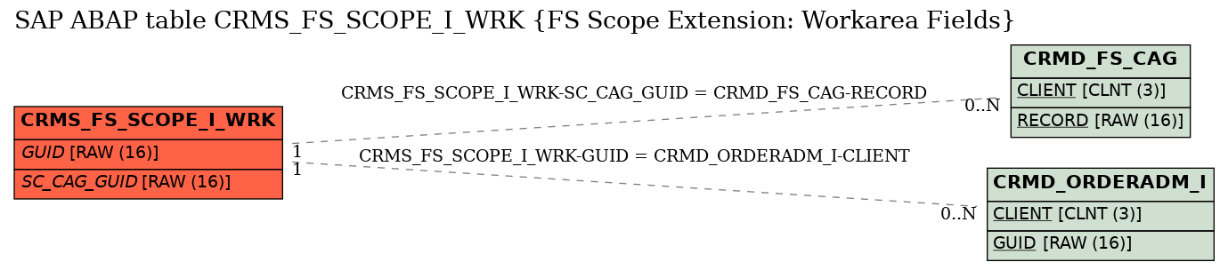 E-R Diagram for table CRMS_FS_SCOPE_I_WRK (FS Scope Extension: Workarea Fields)