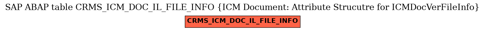 E-R Diagram for table CRMS_ICM_DOC_IL_FILE_INFO (ICM Document: Attribute Strucutre for ICMDocVerFileInfo)