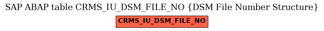 E-R Diagram for table CRMS_IU_DSM_FILE_NO (DSM File Number Structure)