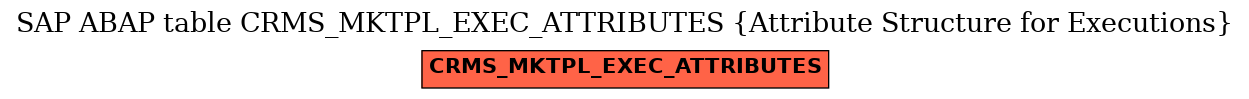 E-R Diagram for table CRMS_MKTPL_EXEC_ATTRIBUTES (Attribute Structure for Executions)