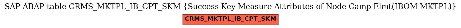 E-R Diagram for table CRMS_MKTPL_IB_CPT_SKM (Success Key Measure Attributes of Node Camp Elmt(IBOM MKTPL))