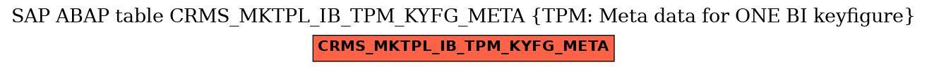 E-R Diagram for table CRMS_MKTPL_IB_TPM_KYFG_META (TPM: Meta data for ONE BI keyfigure)