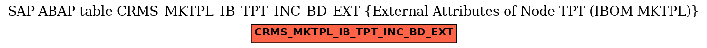 E-R Diagram for table CRMS_MKTPL_IB_TPT_INC_BD_EXT (External Attributes of Node TPT (IBOM MKTPL))