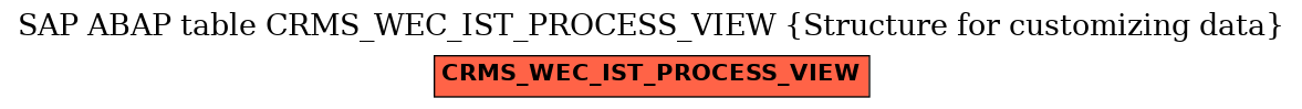 E-R Diagram for table CRMS_WEC_IST_PROCESS_VIEW (Structure for customizing data)