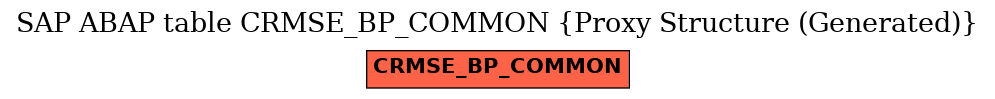E-R Diagram for table CRMSE_BP_COMMON (Proxy Structure (Generated))