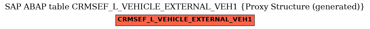 E-R Diagram for table CRMSEF_L_VEHICLE_EXTERNAL_VEH1 (Proxy Structure (generated))
