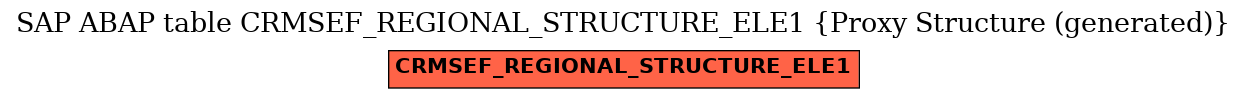 E-R Diagram for table CRMSEF_REGIONAL_STRUCTURE_ELE1 (Proxy Structure (generated))