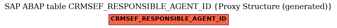 E-R Diagram for table CRMSEF_RESPONSIBLE_AGENT_ID (Proxy Structure (generated))