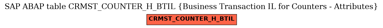 E-R Diagram for table CRMST_COUNTER_H_BTIL (Business Transaction IL for Counters - Attributes)