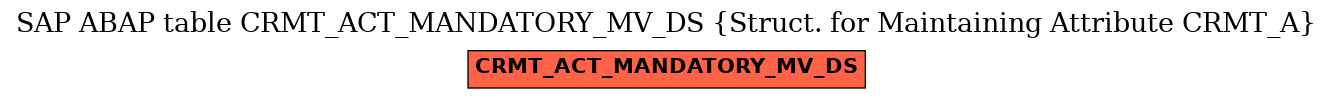 E-R Diagram for table CRMT_ACT_MANDATORY_MV_DS (Struct. for Maintaining Attribute CRMT_A)