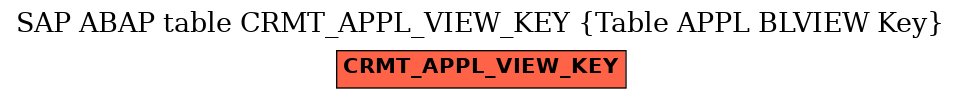 E-R Diagram for table CRMT_APPL_VIEW_KEY (Table APPL BLVIEW Key)