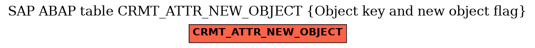 E-R Diagram for table CRMT_ATTR_NEW_OBJECT (Object key and new object flag)