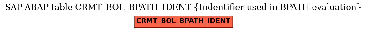 E-R Diagram for table CRMT_BOL_BPATH_IDENT (Indentifier used in BPATH evaluation)