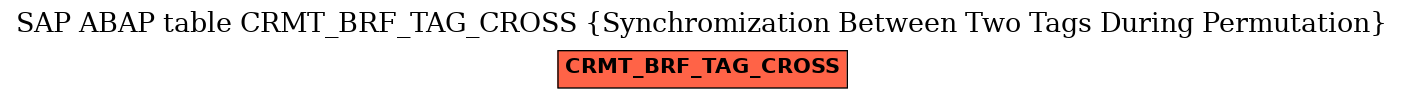 E-R Diagram for table CRMT_BRF_TAG_CROSS (Synchromization Between Two Tags During Permutation)