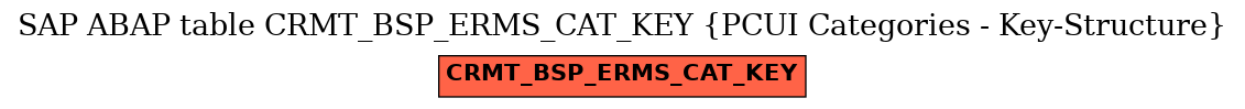 E-R Diagram for table CRMT_BSP_ERMS_CAT_KEY (PCUI Categories - Key-Structure)
