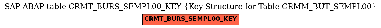 E-R Diagram for table CRMT_BURS_SEMPL00_KEY (Key Structure for Table CRMM_BUT_SEMPL00)