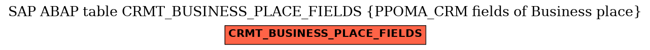 E-R Diagram for table CRMT_BUSINESS_PLACE_FIELDS (PPOMA_CRM fields of Business place)