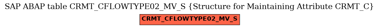 E-R Diagram for table CRMT_CFLOWTYPE02_MV_S (Structure for Maintaining Attribute CRMT_C)