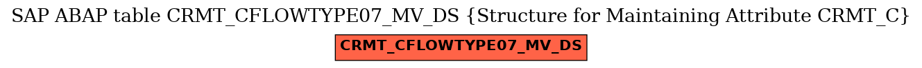 E-R Diagram for table CRMT_CFLOWTYPE07_MV_DS (Structure for Maintaining Attribute CRMT_C)