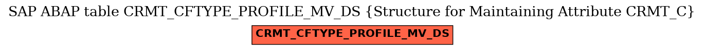 E-R Diagram for table CRMT_CFTYPE_PROFILE_MV_DS (Structure for Maintaining Attribute CRMT_C)