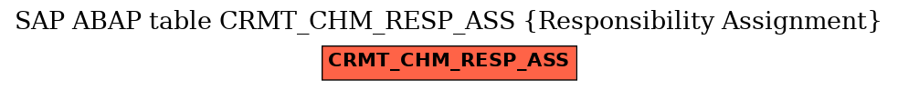 E-R Diagram for table CRMT_CHM_RESP_ASS (Responsibility Assignment)