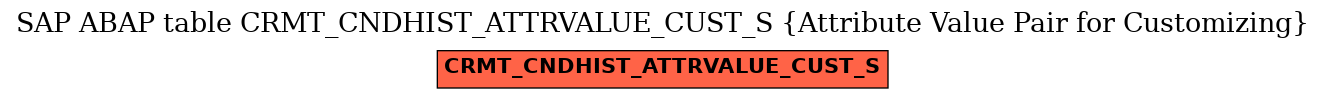 E-R Diagram for table CRMT_CNDHIST_ATTRVALUE_CUST_S (Attribute Value Pair for Customizing)